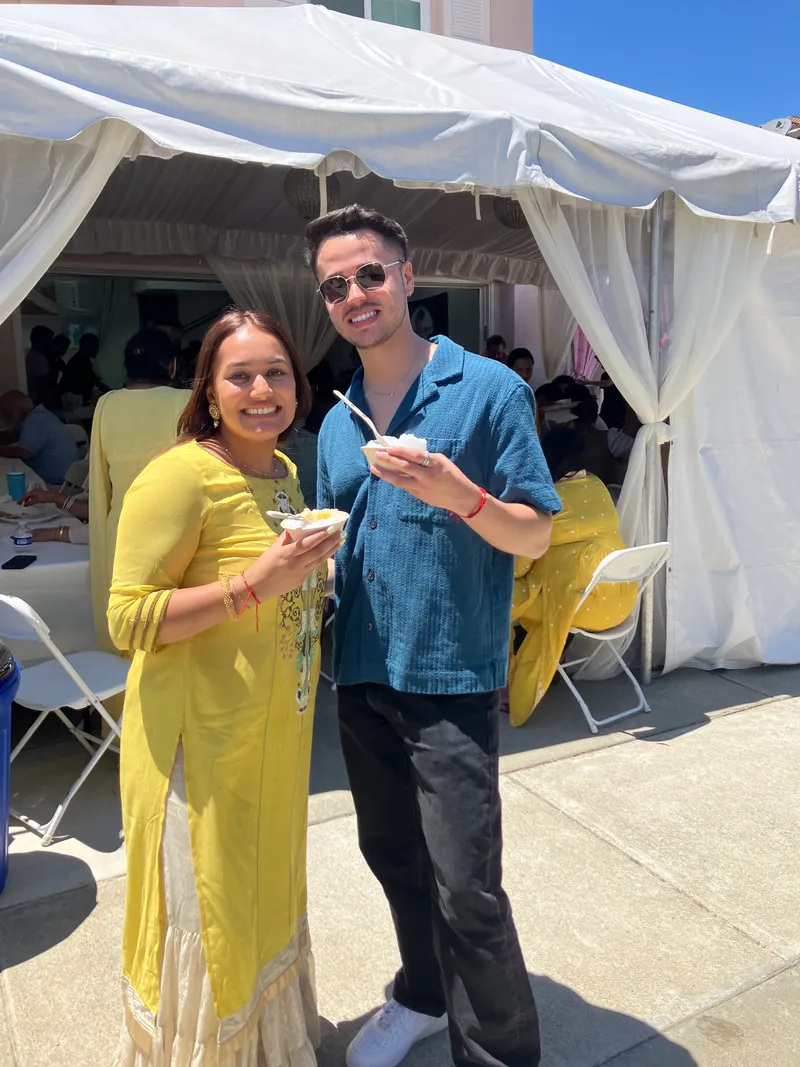 Customers enjoying Tropics Shave Ice at a Bay Area wedding